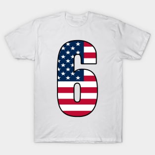 Number 6 Star Spangled Banner T-Shirt